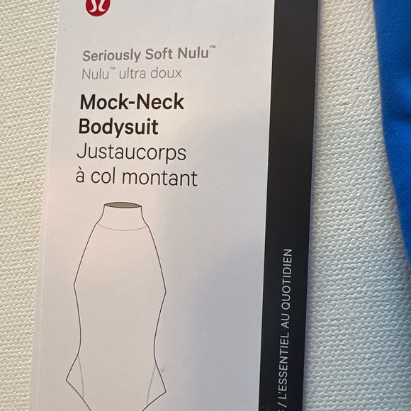 NWT Lululemon Women’s Wundermost Mock Neck Sleeveless Blue Bodysuit Sz M (V) - Picture 3 of 4